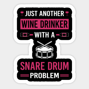 Wine Drinker Snare Drum Drums Sticker